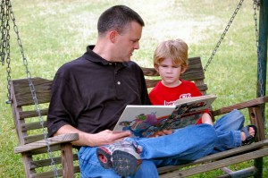 dad talking to son