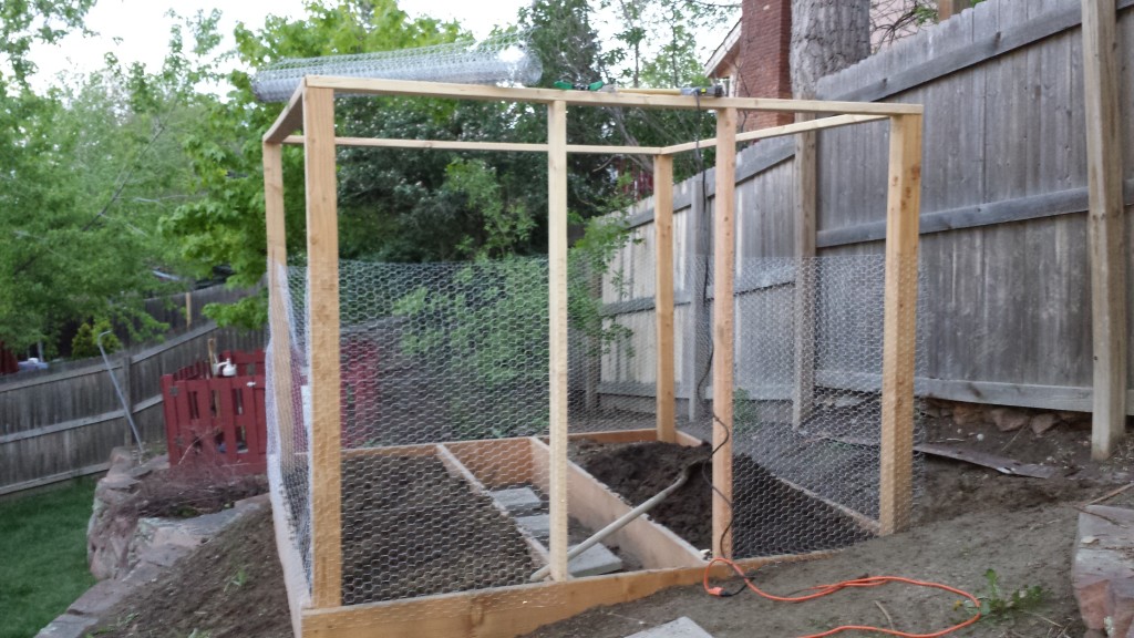 Garden box framed in